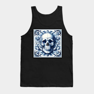 Delft Tile With Skull No.3 Tank Top